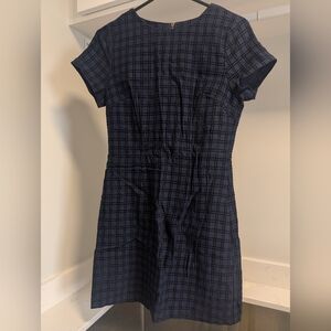 British Brand Louche London Navy Checkered Mini Dress UK8/US4